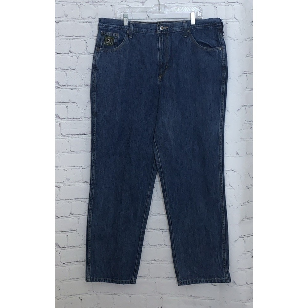 Cinch Jeans Men's 40x32 Green Label Relaxed Fit Straight Blue Denim